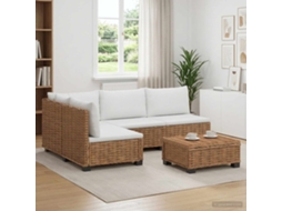 Vidaxl 5 Unid. Conjunto De Lounge Em Rattan Com Almofadas Gendt