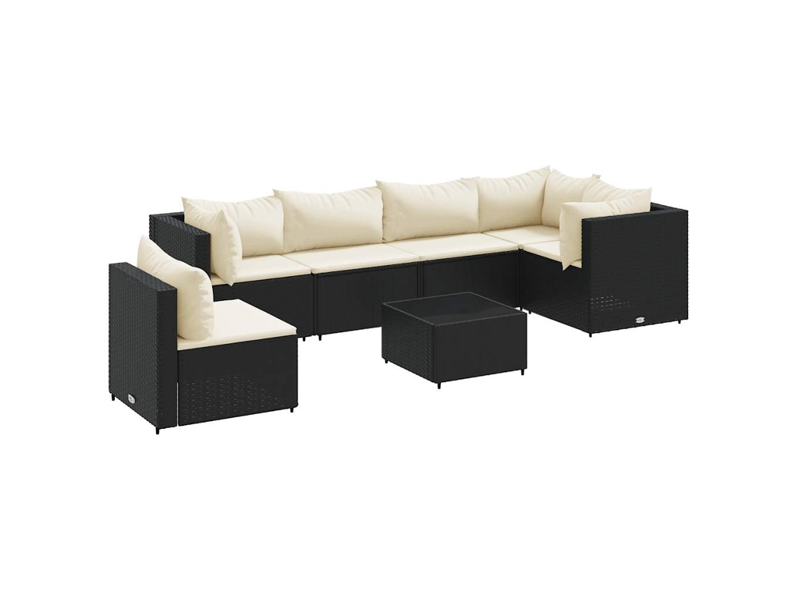 Garden Lounge Set, Garden Lounge Sets Vidaxl Preto Rattan / Vime (n/a)