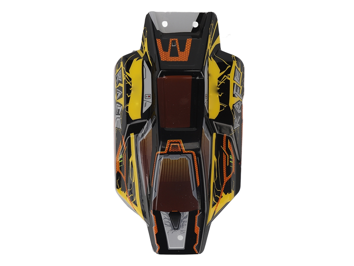 Mali carcassa de Carro Rc em Pvc com Alta Resistência a Impactos para Scy 16201 1/16 Carro Rc Amarelo