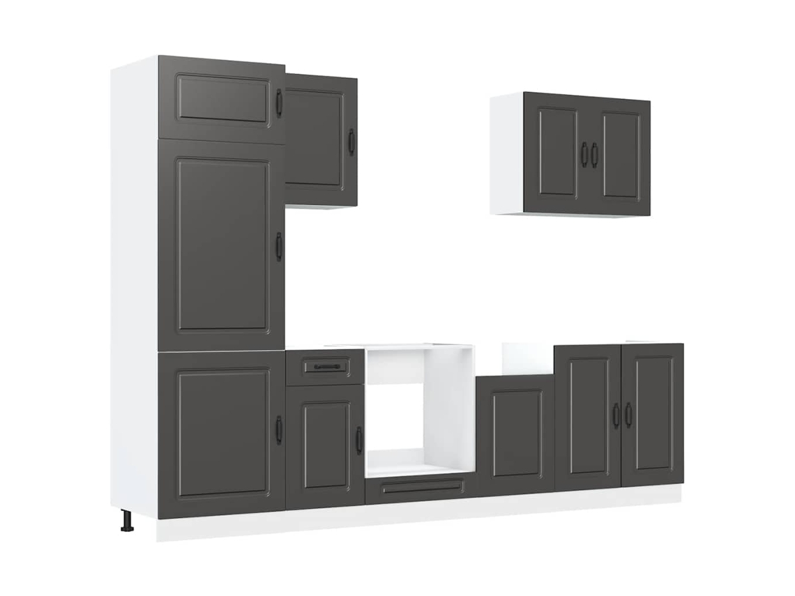 Kitchen Cabinet Set, Kitchen Cabinet Sets Vidaxl Preto Madeira Processada (n/a)