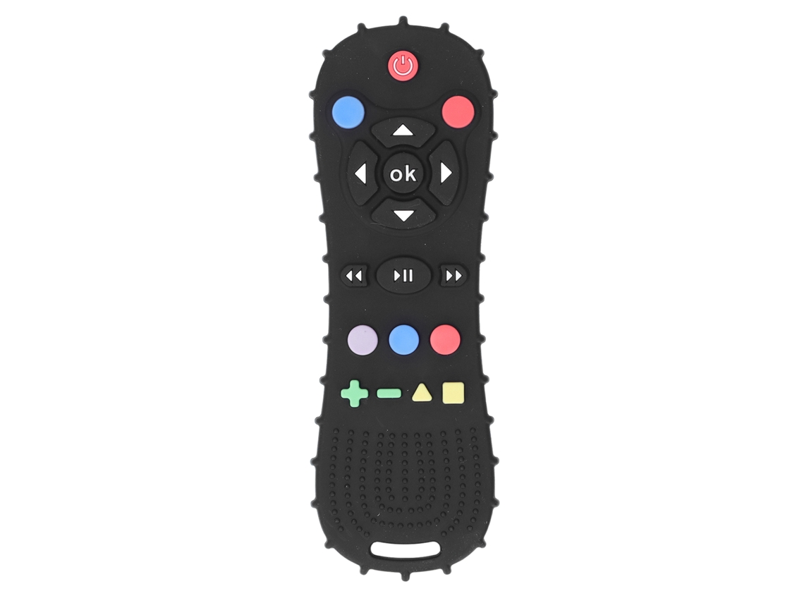 Mali brinquedo de Chiclete Silicone Macio Controle Tv para Bebês Toddlers Preto