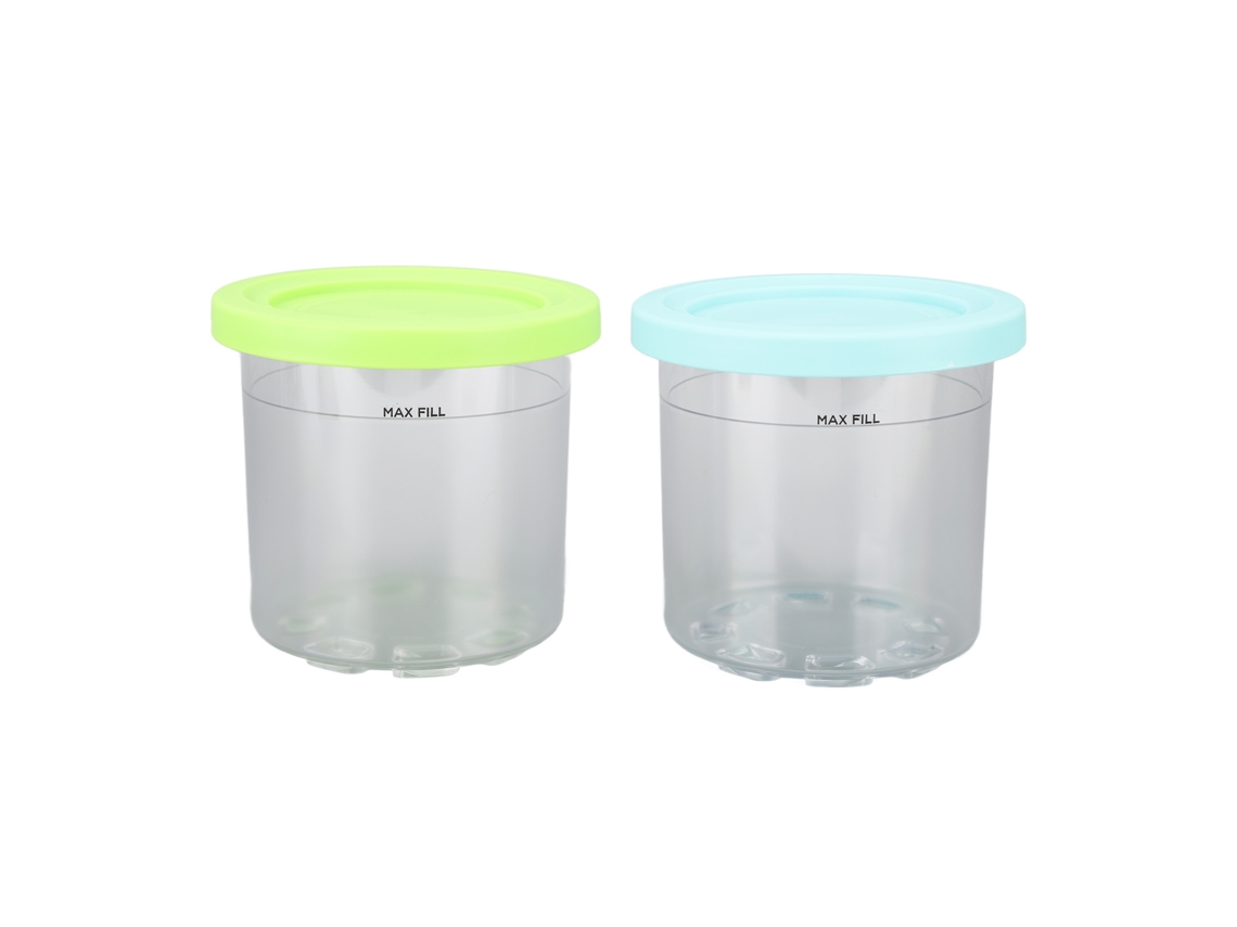 Cubas de Sorvete Primerox 600ml para Ninja NC299AMZ, NC300S, livre de BPA, verde e azul