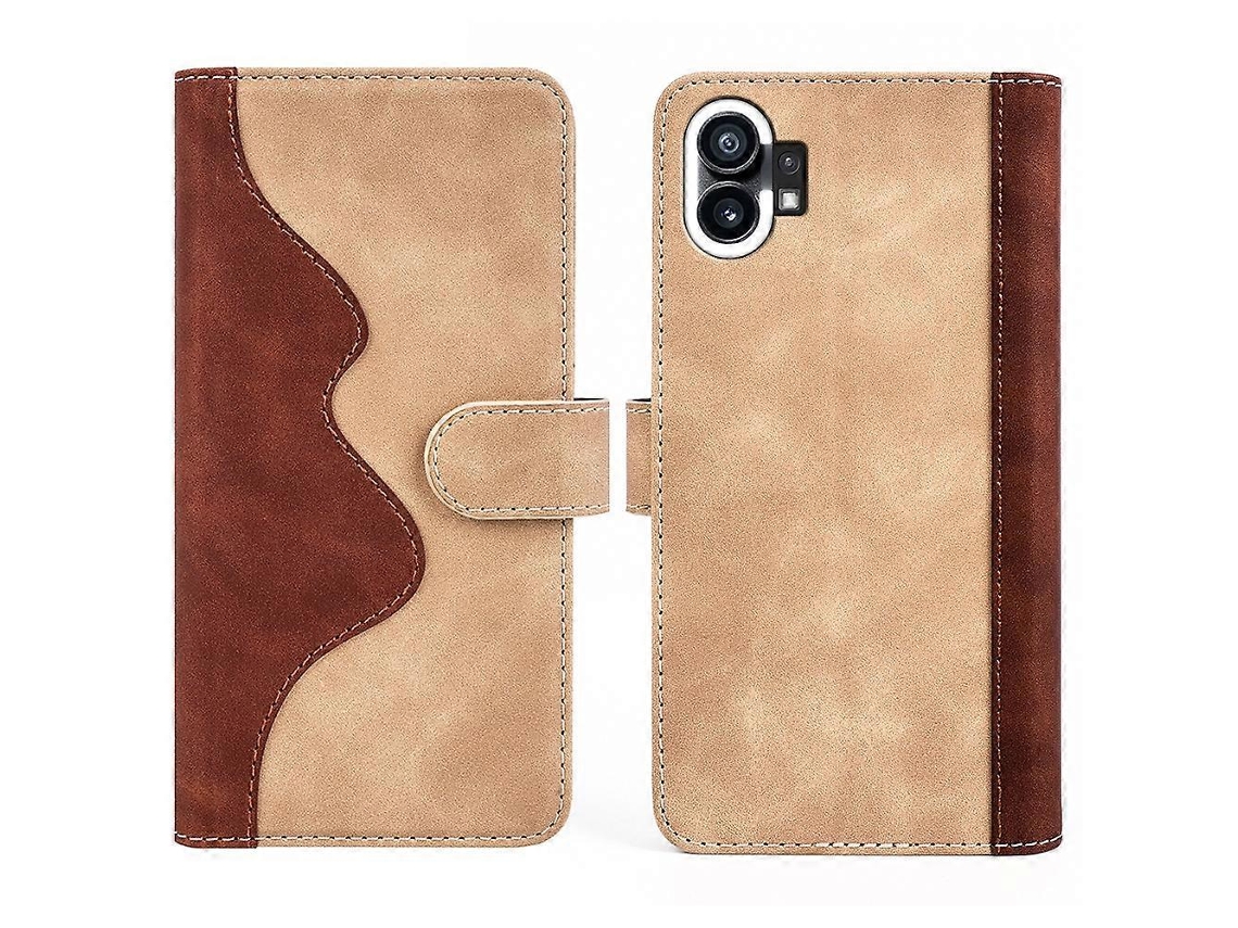 Capa De Couro Dobrável Horizontal Com Costura For Nothing Phone 1