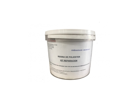 Kit Resina de Poliéster 1 kg + Catalizador 25 gr + Fibra de Vidro 1m2
