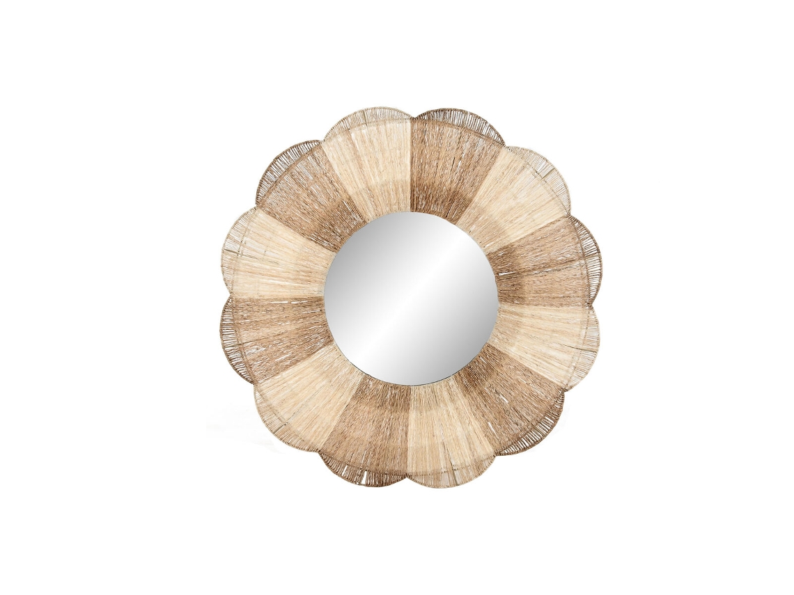 Espelho De Parede Home Esprit Marrom Natural Boho 87 X 8 X 87 Cm