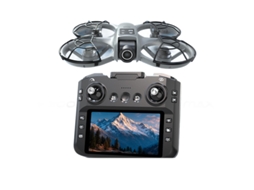 Drone Mini K200 Max 4k Profissional Hd Com Câmara Dupla Fpv E Ecrã De 4,5 Polegadas Para Comando 3 Baterías Cinzento Yizhood