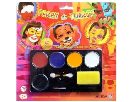 Pinturas Faciais E Corporais Em Conjunto De 5 Cores Aliga