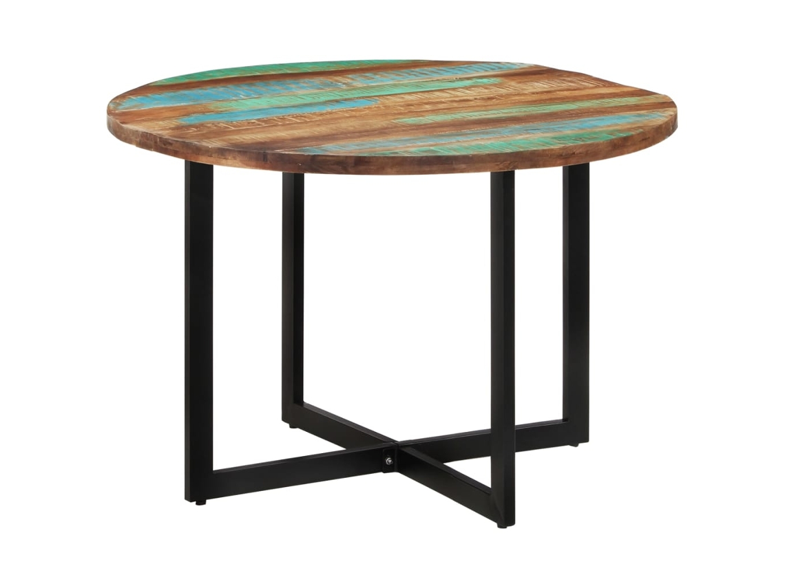 Vidaxl Mesa De Jantar 110x75 Cm Madeira Recuperada Maciça