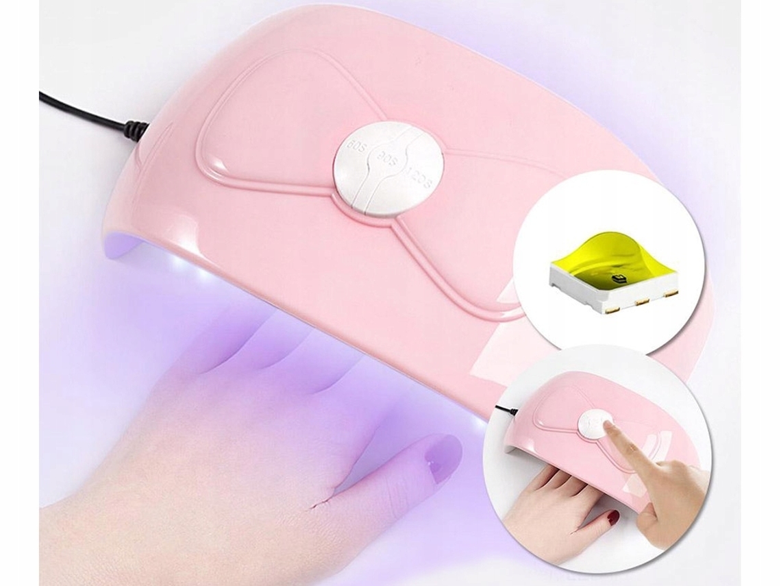 Mini Lâmpada Uv/led De 54w Para Unhas, Esmalte Em Gel