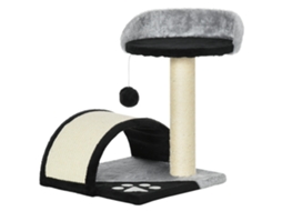 Árvore Para Gatos De 46 Cm, Pequena Torre Para Gatos Com Toca, Bola De Brincar, Corda De Sisal, Plataforma Elevada, Poste Para Arranhar, Preta.