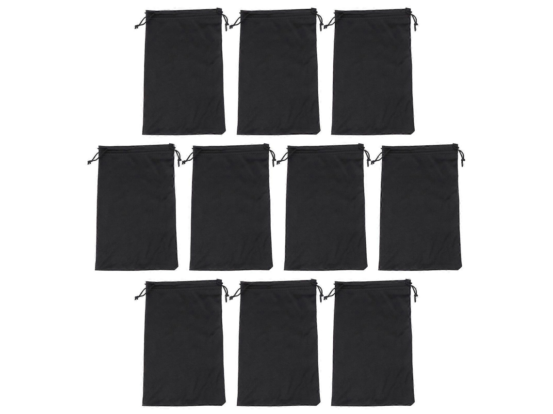 Bolsas de proteção para óculos de esqui Rebe-10: Camadas leves com cordão ajustável para armazenamento seguro, 25x14cm, pretas.