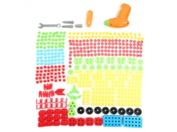 Kit De Brinquedo De Montagem Com Parafusos E Furadeira Elétrica Para Crianças