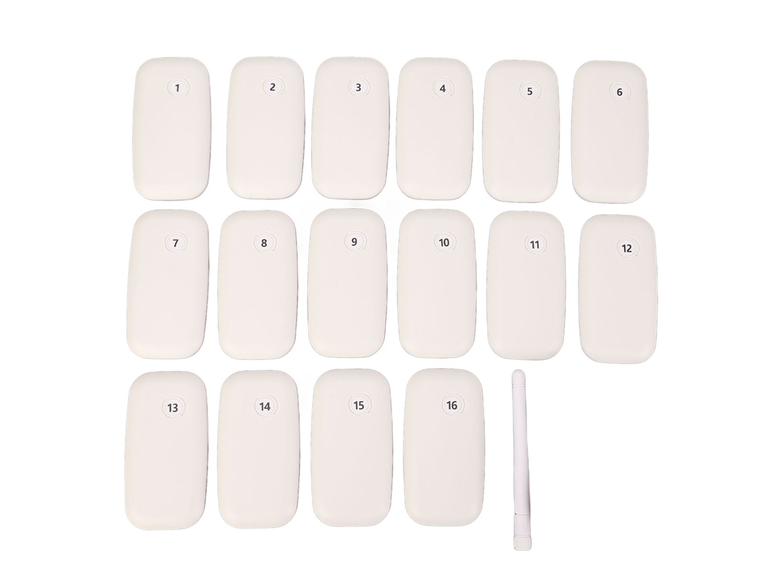 Sistema De Chamada Sem Fio 16 Pagers 546yd Pager Para Restaurante 100‑240v Controle Por Toque