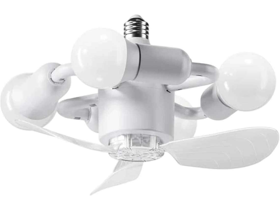 Ventilador De Teto Com Luz Integrada, Base De Rosca E27, Soprador De Ar.