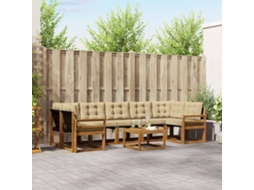 Vidaxl Conjunto De Sofás Para Exterior 8 Unid. Natural E Bege