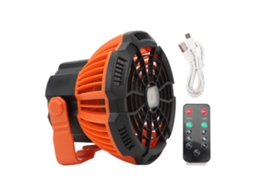Ventilador Portátil de 5200mah com Luz Led e Controlo Remoto para Hiking, Acampamento, Viagens e Pesca LAXISCREED