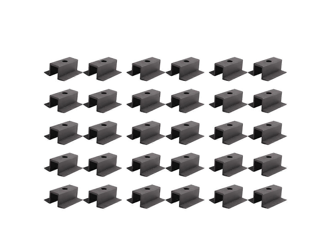 30 X Grampos Centrais para Painéis Solares Fotovoltaicos, Pretos, Grampos para Módulos de Todas as Alturas Estrutura BRILVIBERA