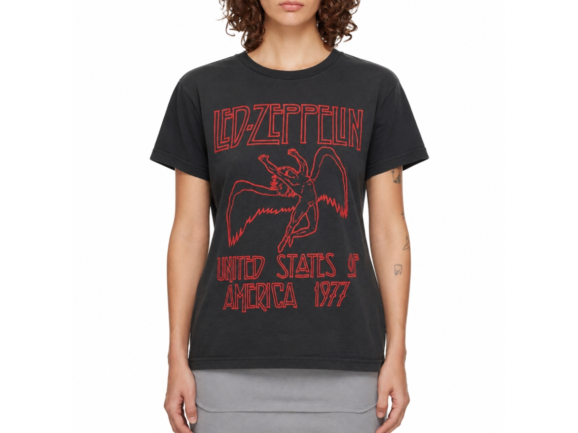 Led Zeppelin Usa 1977 Red Lettering T-shirt Unisex Adults Size:xxl