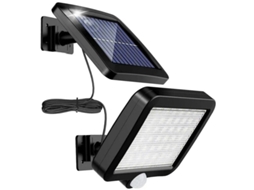 Lámpara Solar De Exterior Con Sensor De Movimiento, 56 Led, 120° Ip65, Resistente Al Agua, Con Cable De 5 M Clase Energética A Brilvibera
