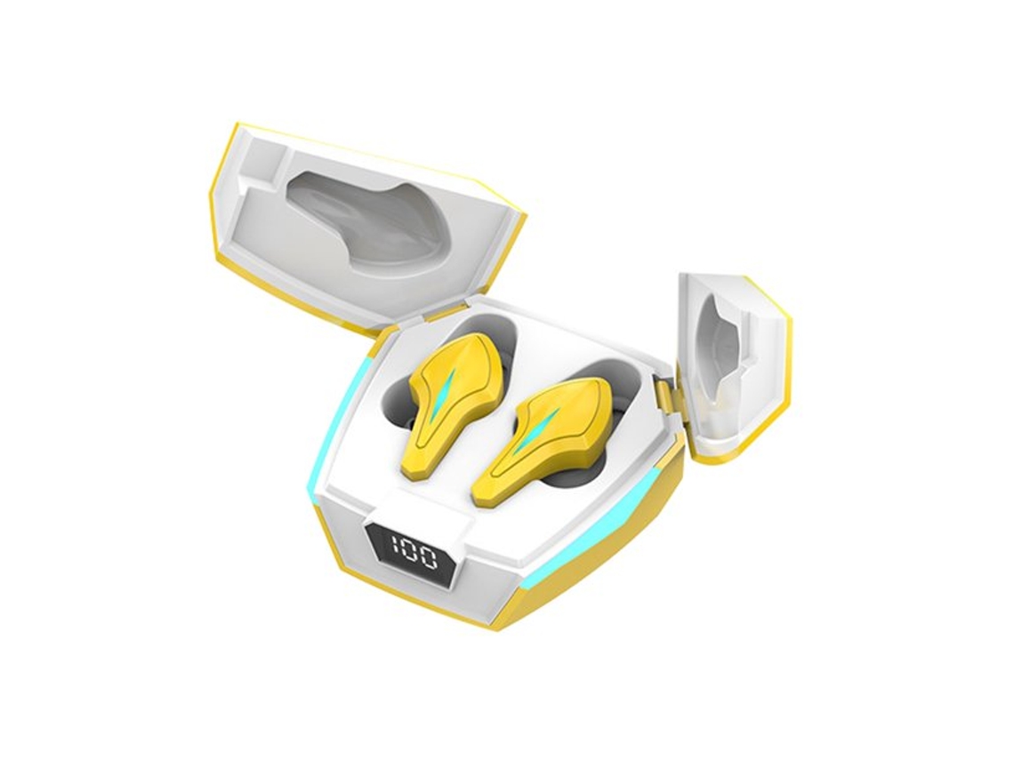 Auriculares Bluetooth True Wireless Samuriiron Touch Control com Estojo de Carregamento Graves Profundos para Esportes