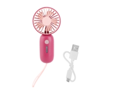 Primerox ventilador Portátil Mini 3 Velocidades Carregamento Usb Silencioso para Casa Viagem Vermelho