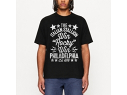 Rockinstone Rocky Movie Win Handmade Black Adult T-shirt Size:s