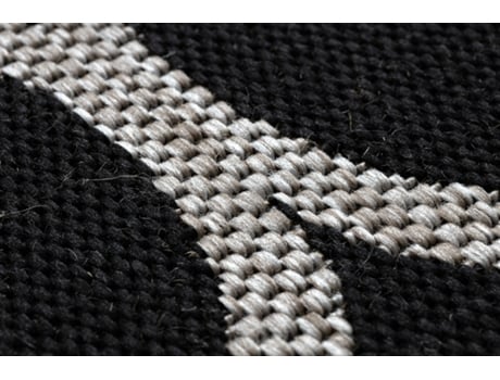 Tapete Sizal Floorlux 20608 Treliças Marroquinas Preto/Prata (200 x 290 cm)