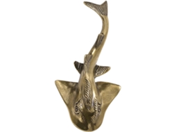 Ornamento Guitarfish Decorativa Retrô Delicada Latão Banhado Escrivaninha Ideal Interiores Elegantes Peça Ouro GOKOCO