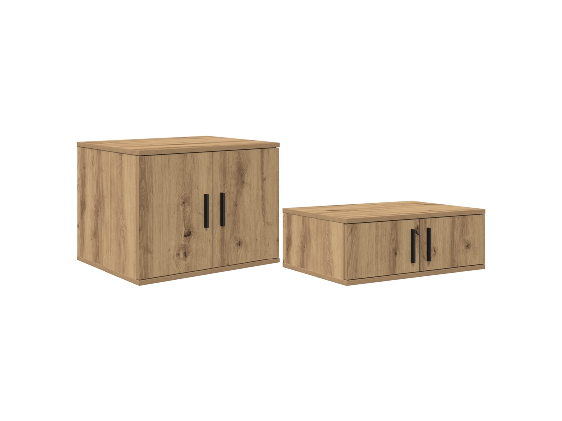 Conjunto 2 Armário De Arrumação Vidaxl Castanho Derivados De Madeira (118 X 41 X 40 Cm)
