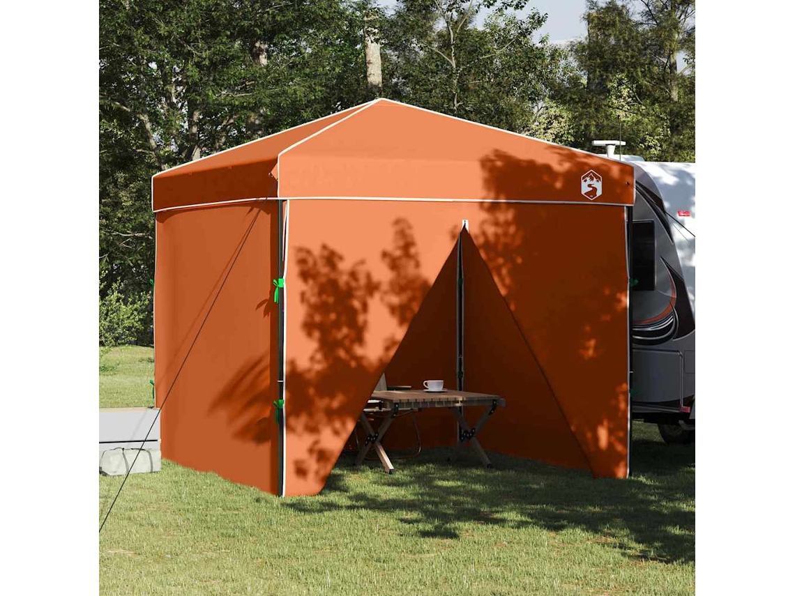 Vidaxl Tenda De Toldo Manual Laranja 243 X 243 X 251 Cm Tecido
