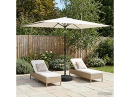 Vidaxl Parasol De Jardim Com Luzes Led E Base 200 X 300 Cm Poliéster