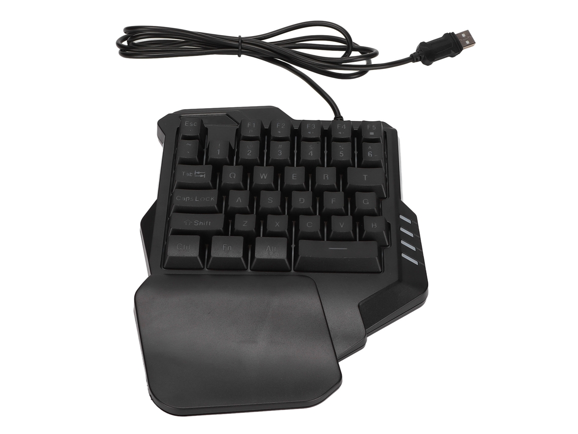 Teclado de uma Mão LAXISCREED com Retroiluminação, 35 Teclas, Design Ergonômico