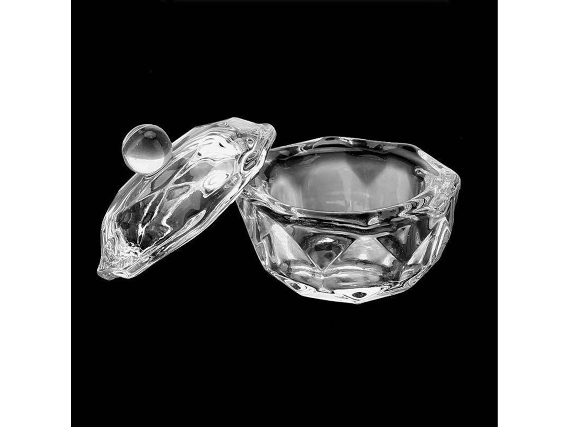 Recipiente De Cristal Com Tampa Para Líquido E Pó Acrílico Ferramenta De Unhas Para Manicure E Cuidado De Unhas