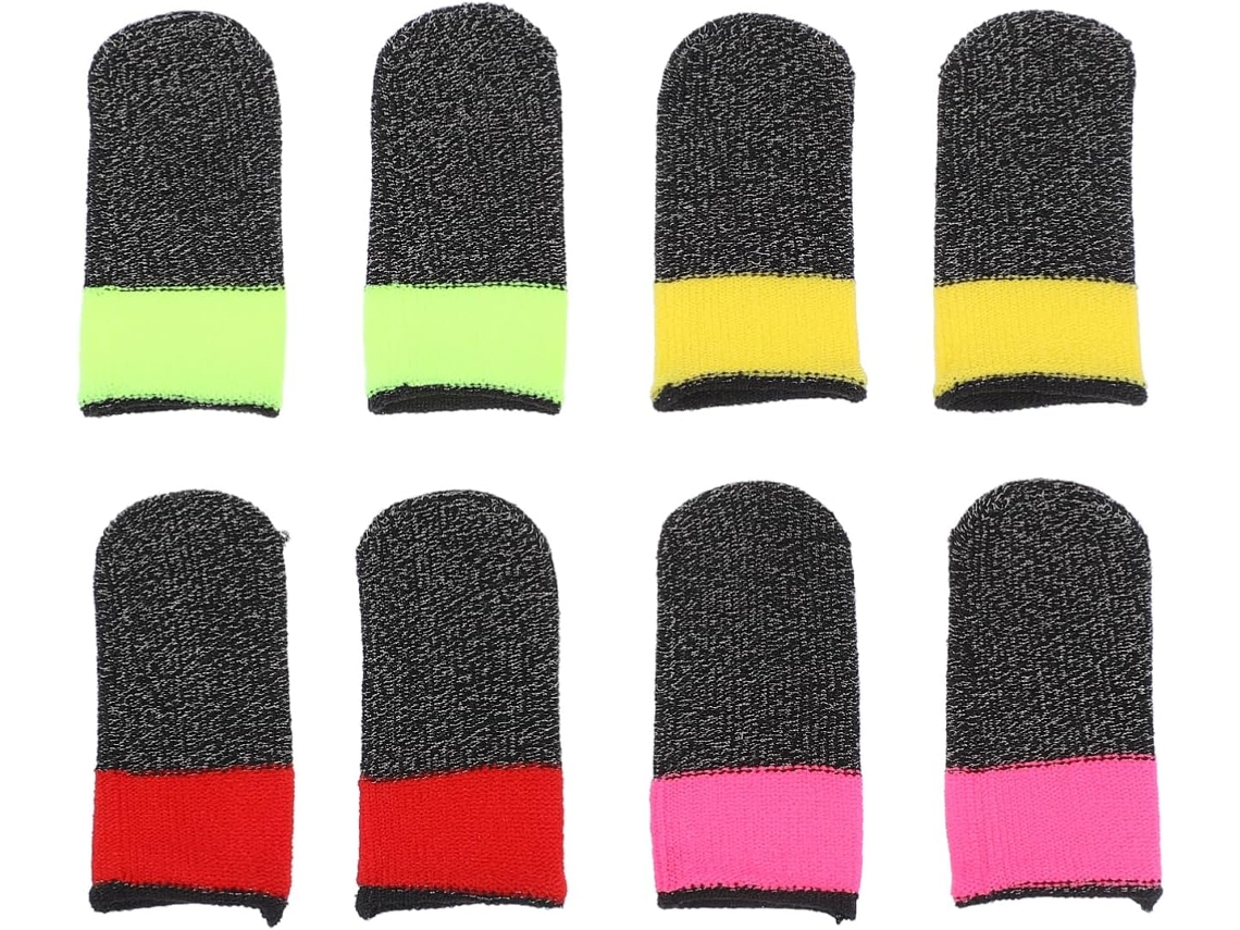 Angooily Conjunto De 4 Pares Capas Antitranspirantes Para Jogos, Acessórios Respiráveis Para Jogos, Fibra Prateada Para