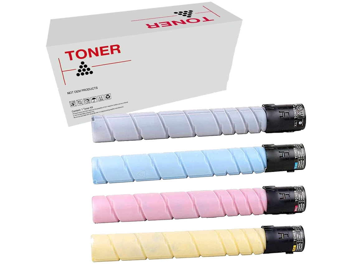 Pack 4 Toners Compatíveis TN216/TN319 Bizhub C220 C280 C360 Konica Minolta Bizhub A11G151 A11G451 A11G351 A11G251