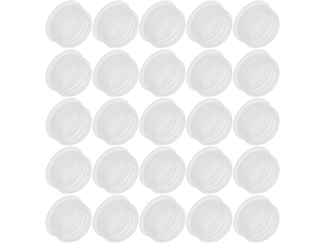 100 Tampas Internas De Plástico Antivazamento De 24mm Para Frascos De Cosméticos (pacote Com 100)