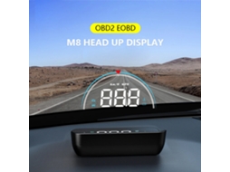 Geyiren M8 Obd2 Hud Head-up Display Velocímetro Digital Para Automóvel Sistema Inteligente Velocidade Quilometragem Temperatura Da Água Rpm Projector