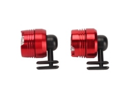 2pcs Sapatos Faróis Liga De Alumínio À Prova Dágua Led Lanternas Acessório Para Camping Caminhadas Ao Ar Livre Vermelho