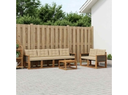 Vidaxl Conjunto De Sofás Para Exterior 7 Unid. Natural E Bege