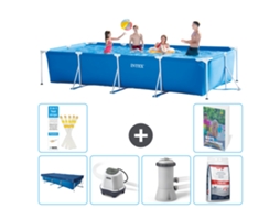 Intex Piscina Com Estrutura Retangular - 450x220x84 Cm - 7-peças S127