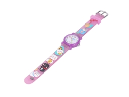 Walshlxq reloj para Niños Estilo Cartoon 3d Super Cute Impermeable Escala Clara Colores Ricos Niños Niñas Morado