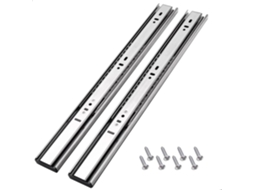 1par De Corrediças Gaveta Com Fechamento Suave E Rolamentos Esferas, Trilhos Laterais Extensíveis De Metal Para Armários