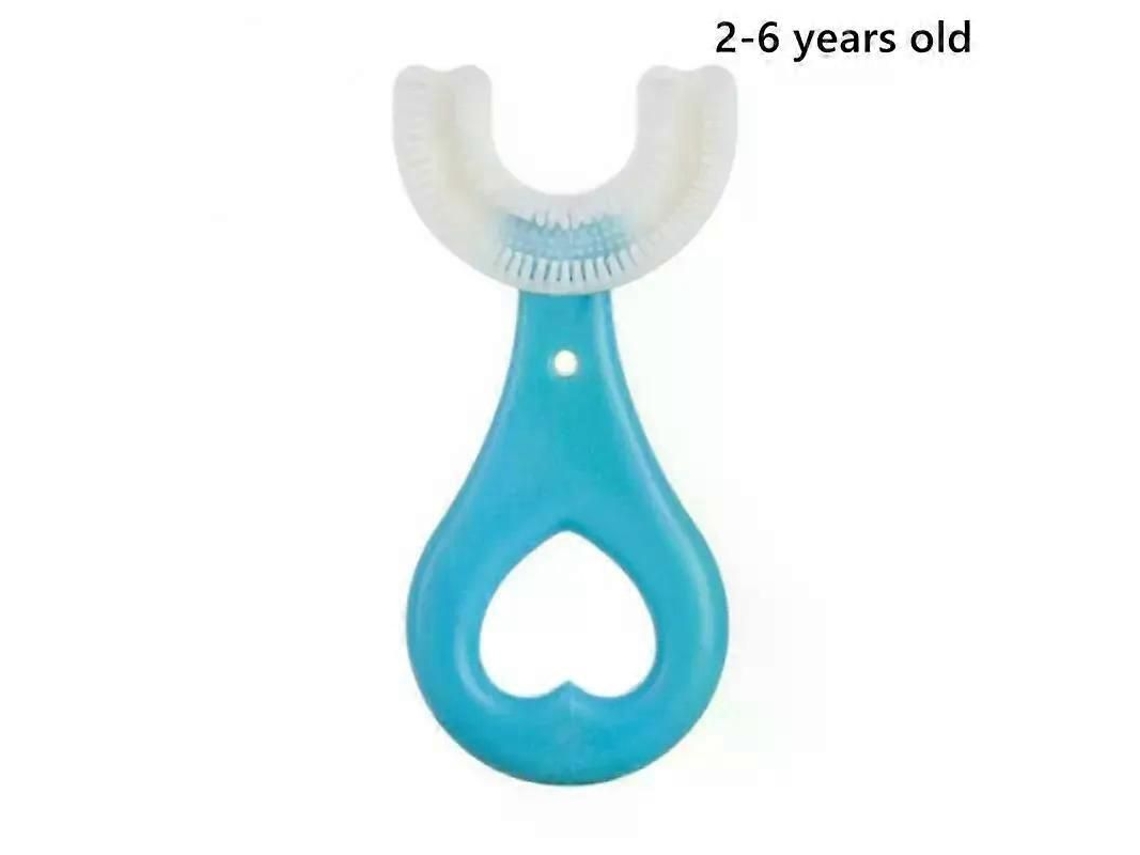 Escova de Dentes para Bebês Crianças 360 Graus em Forma U Limpeza Higiene Bucal D e Silicone Maci GOKOCO