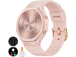 Relógio inteligente feminino com disco e resposta, relógio inteligente casual de 1,35 polegadas, quase 3,4 cm, compatível com telefones Bestvite