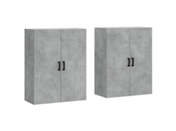 Conjunto de 2 Armários de Parede Cinzento Cimento 69,5x34x90 cm MAISON EXCLUSIVE