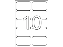 Etiquetas Adesivas de Poliéster Resistente a Intempéries 20 Folhas APLI (Branco - 99,1 X 57 mm)