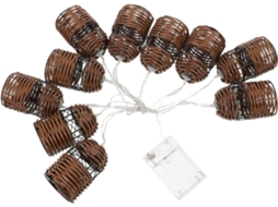 Luzes Led Decorativas Imitando Rattan Para Quarto, Iluminação Quente, Alimentadas Por Bateria Luzes Led Decorativas Imitando Rattan Par Gokoco