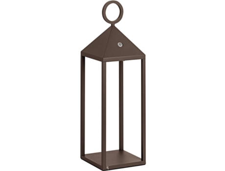 Lanterna Moderna Led Picnic 2.2W Ip54 Recarregável e Regulável H. 47Cm Corten ROSSINI ILLUMINAZIONE
