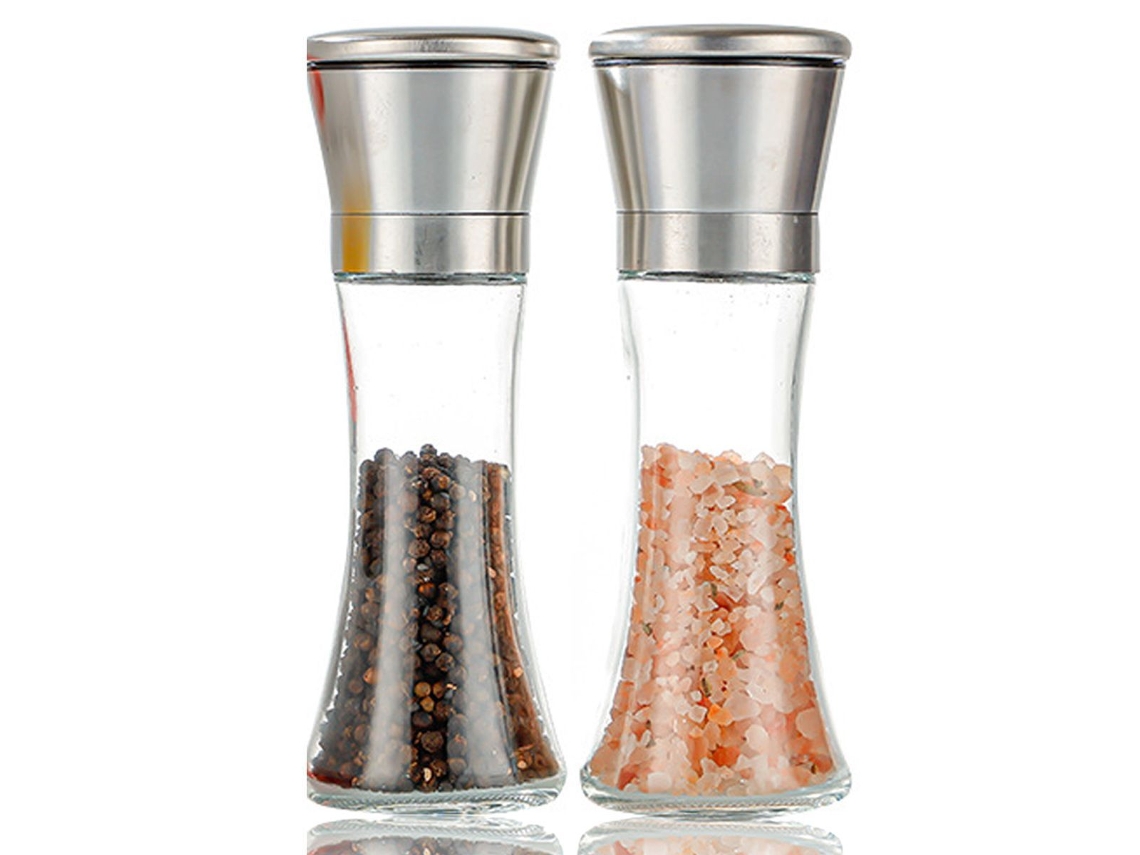 Conjunto Grande De Moedores Sal E Pimenta, Moedor De Sal Marinho E Pimenta Ajustáveis, Klb