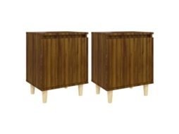Bed Cabinet, Bed Cabinets Vidaxl Marrom Madeira Processada (n/a)